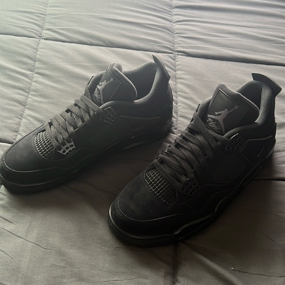 COPY - BRAND NEW JORDAN 4S BLACK CATS / SIZE 9.5 /ALL BLACK / SAME DAY SHIPPING - Picture 4 of 9
